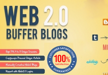 Create 10 Manually Web 2.0 High DA 30+ Blogs Sites