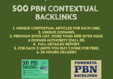 create 500 PBN web 2.0 contextual backlinks with niche relevant articles