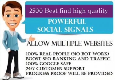 2,500 PR9 Social Signals Monster Pack from the BEST Social Media website