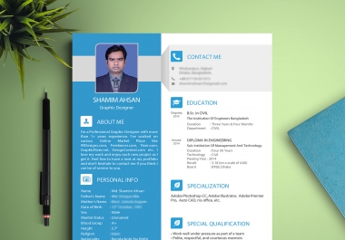 Design Amazing CV or RESUME For You