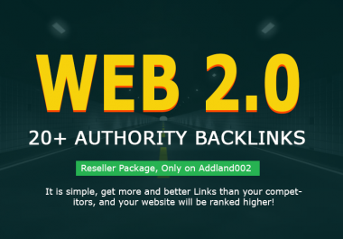 Add 30+ Web 2.0 High PR Authority Backlinks within 24 hrs