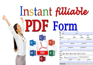 Create Instant Filliable PDF Form