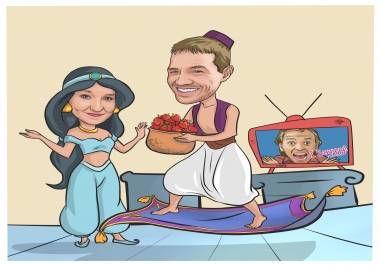 draw a cartoon and caricature