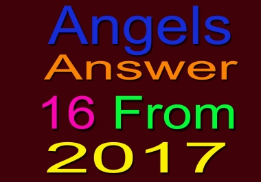 channel your Angels and answer 20 from questions