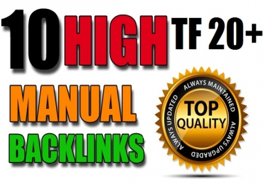10 PBN Backlinks On TF 20+ All MANUALLY Done
