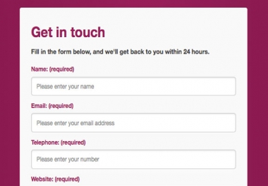 Do Payment/Contact Form in CodeIgniter,  Laravel or Wordpress