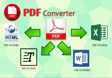 Convert PDF To Word,  Excel and any format