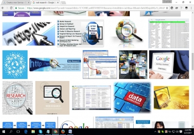 large number of website research
