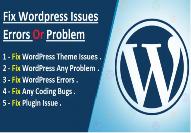 WordPress Issue, Problem Or Errors