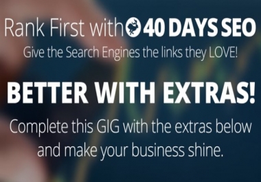 Rank First In Google,  55 PR10 Backlinks,  40 Days SEO Campaign