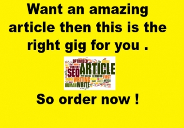 Write a superb seo friendly article for your website to rank on google