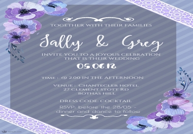 To design a custom wedding invitation Incl free label design and save the date card for FREE