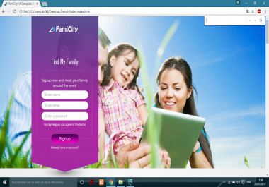 Get a responsive Famicity Social Media Template all Screen sizes css Bootstrap