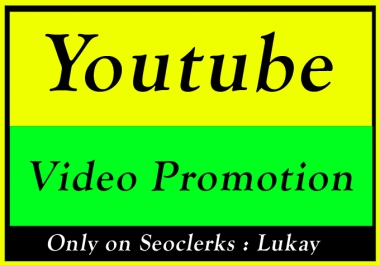High Quality Organic YouTube Video Promotion and Marketing
