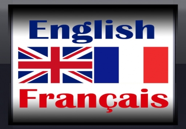 English to French and French to English Translation 1000 words