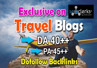 Do Guest Post in 40 DA HQ Travel Blog