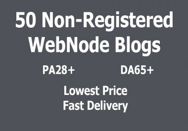 BEST PRICE - 50 Non-Registered Expired WebNode Blogs
