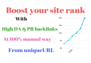 Website boosting 60 high DA profile backlink