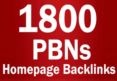 1800 PBNs Permanent Homepage Backlinks - Manual work