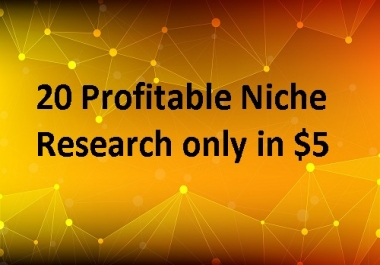 20 Profitable Niche Research