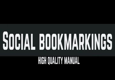Provide 40 Manual High Quality Social Bookmarking Service