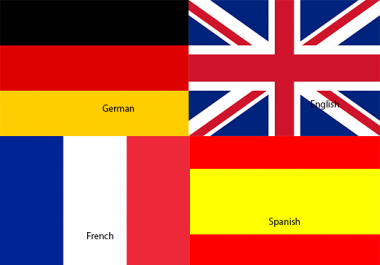 Translate English to French, German, Spanish and vice Versa