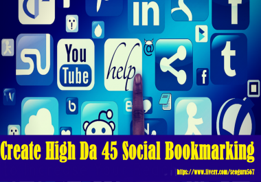 Build Manually 45 Live Social Bookmarking effective backlinks in off page SEO