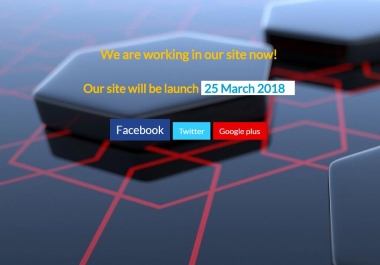 I can design stunning html coming soon page