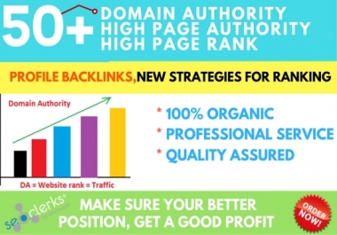 I can Create 30 High DA profile backlinks for your website's ranking