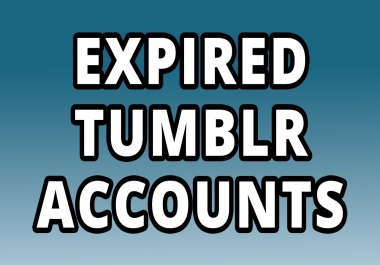 400 Expired Tumblr Profiles PA 27+ unregistered
