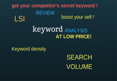 keywords research with competitor analysis and LTP