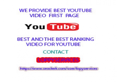 POWERFUL 1ST PAGE YOUTUBE VIDEO RANKING WITH FULL SEO PACKAGE FOR YOUR WEBSITE GUARANTEE