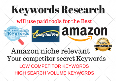Do keyword research and competitor analysis for your website or Amazon niche