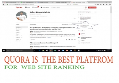 I am provided 100 Quora answer