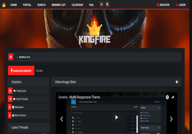 KingFire,  Responsive MyBB 1.8 Theme