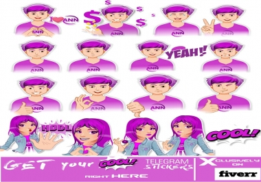 Get your cool custom telegram sticker pack for your Telegram group