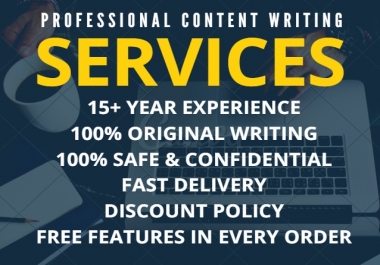 Premium Content Writing,  High Quality Article,  LSI Article,  SEO Article,  Blog,  Essay Writing 1,000 Words