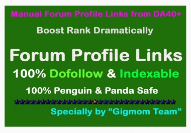 ULTRA 1000 Dofollow Forum Profile Links from DA40+ to Boost Rank