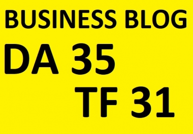 do guest post in DA 35 TF 31 Business blog