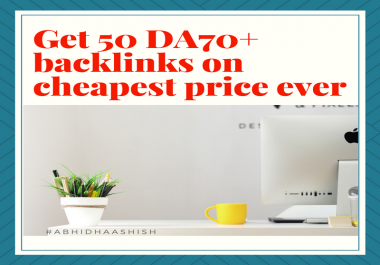 Get 50 DA70+ High quality backlinks at cheapest price than your imagination in Seocheckout