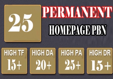 25 PBN and 5000 2nd Tier Permanent Links Up to 30 Tf and 20 DA