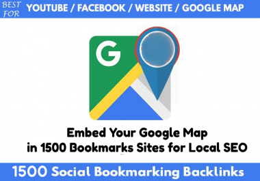 1500 Social Bookmarking Help Local Business Ranking On Google Maps