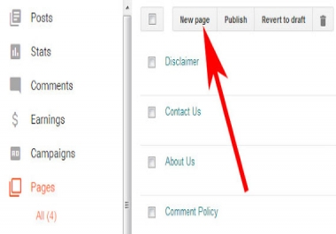 Create a page Contact us and private policy
