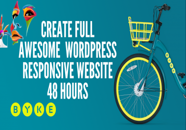 Create Awesome WORDPRESS Responsive Website 48 Hours