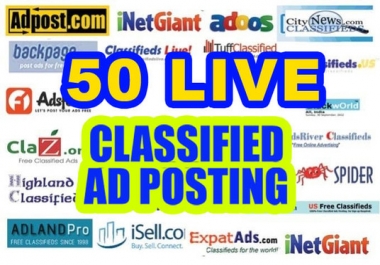 50 clickable classifieds add advertising demand on Client zone like USA,  UK,  CANADA