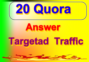 provide organic traffic 10 quora answers