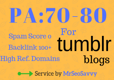 Boost Your SEO Rankings - GET 4 Expired PA 70-80 + BONUS Tumblr Blogs