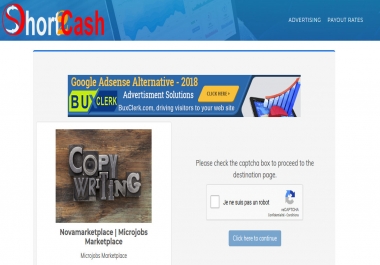 6 Months 728x90 banner ads above captcha of my url shortener site short2cash