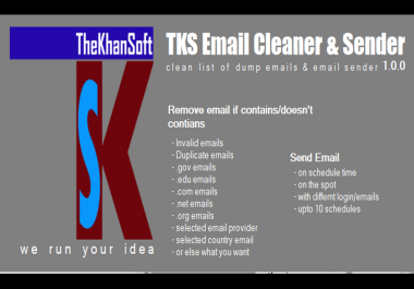 Email List Cleaner and Email Sender
