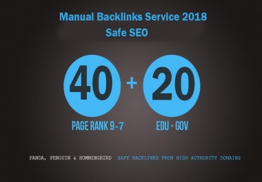 High authority 65 Backlinks service 45 profile and 20 edu/gov links